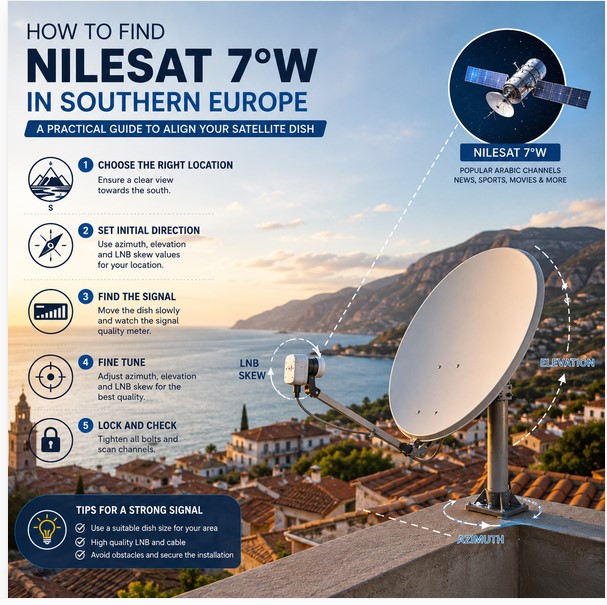 How to Find Nilesat in Southern Europe: A Practical Guide to Aligning Your Satellite Dish