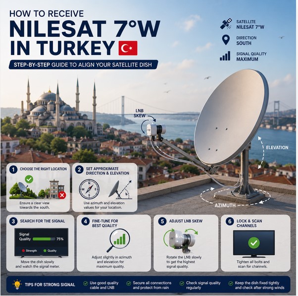 How to Receive Nilesat in Turkey: A Practical Step-by-Step Guide to Aligning Your Satellite Dish