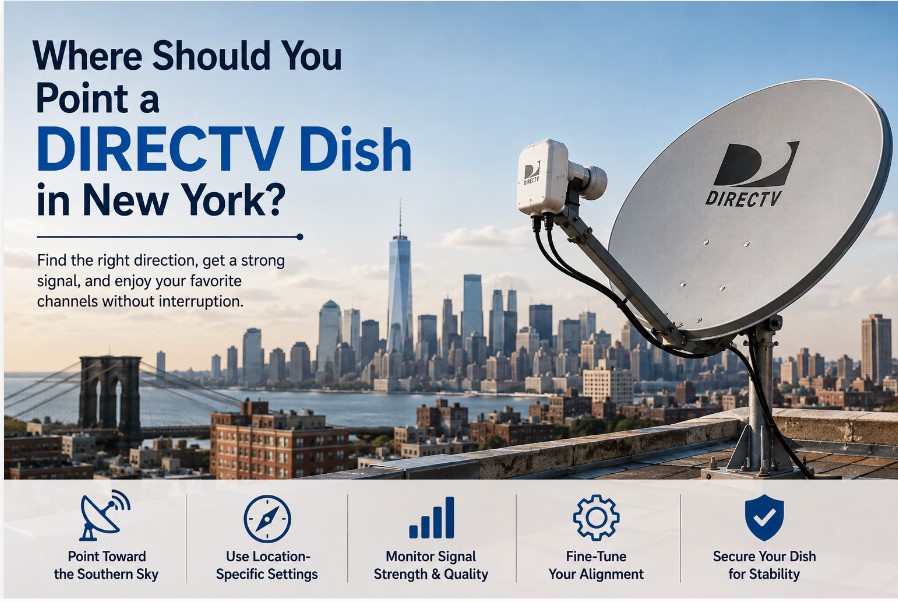 Where Should You Point a DIRECTV Dish in New York?